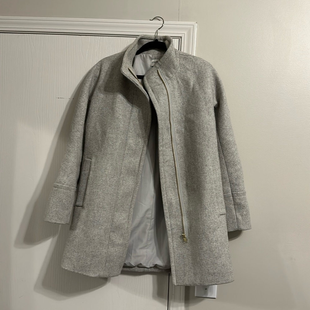 J.Crew light gray wool coat